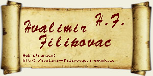 Hvalimir Filipovac vizit kartica